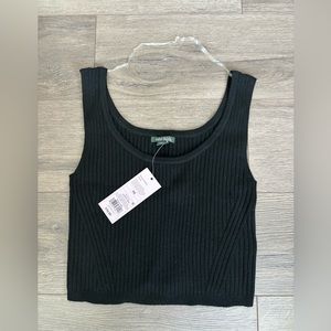 Knit crop top tank